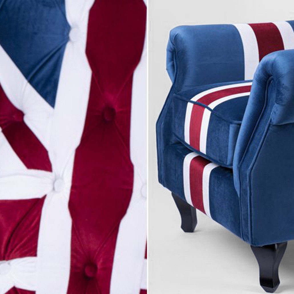 Кресло Armchair Union Jack velvet