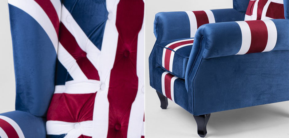 Кресло Armchair Union Jack velvet