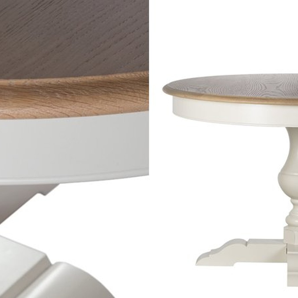 Provence Round Dining Table White раскладной стол