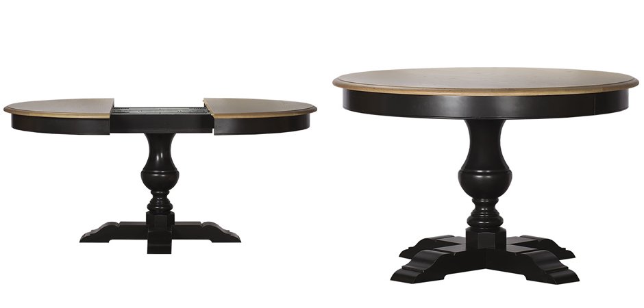 Provence Round Dining Table black раскладной стол