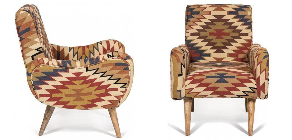 Кресло KELIM Pattern Brown Chair I