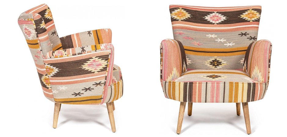 Кресло KELIM Pattern Brown Chair II