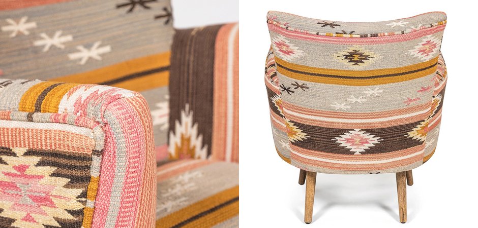 Кресло KELIM Pattern Brown Chair II