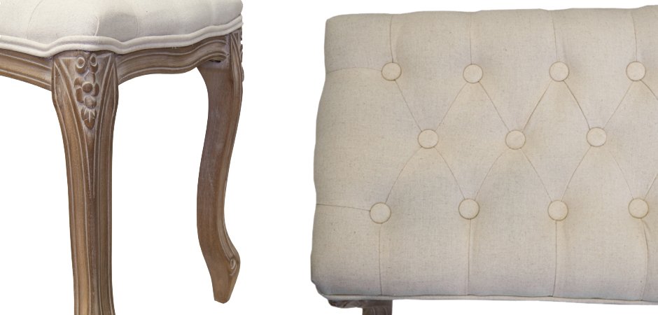Банкетка French Provence Farmhouse Bench ivory