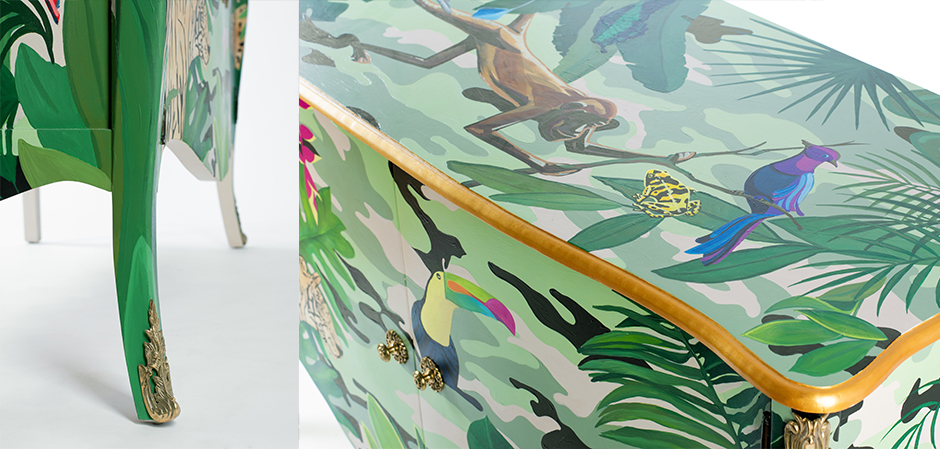 Комод L.XV DRESSER Flowers Jungle