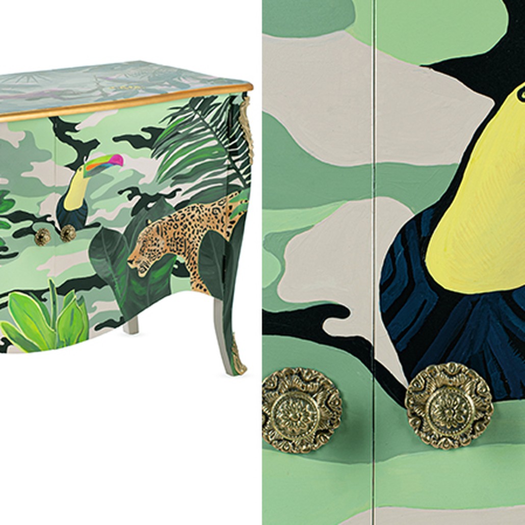 Комод L.XV DRESSER Flowers Jungle