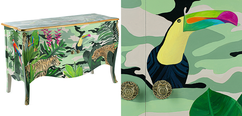 Комод L.XV DRESSER Flowers Jungle