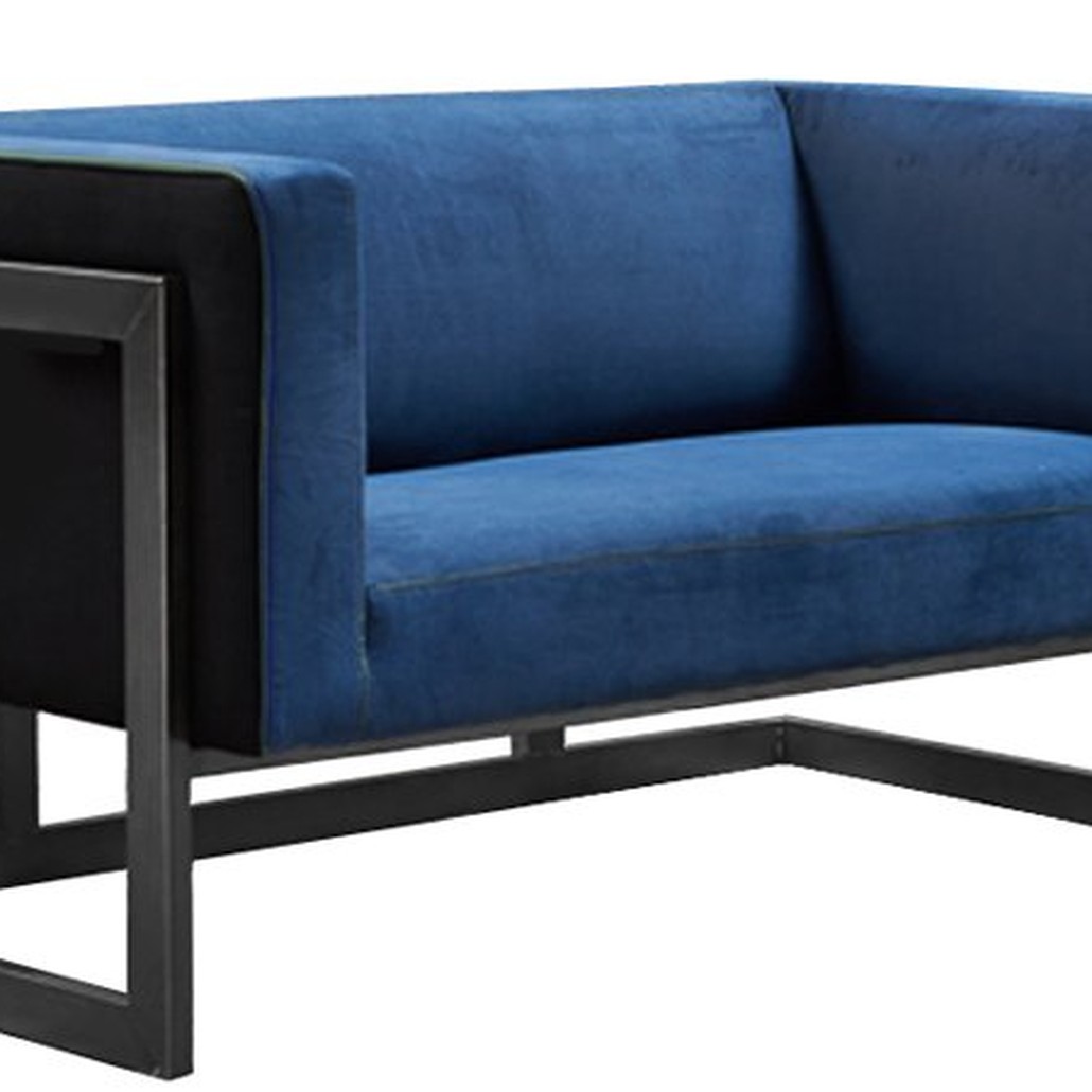 Диван Cube Blue Loveseat Sofa