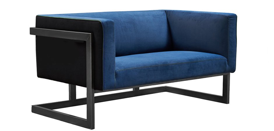 Диван Cube Blue Loveseat Sofa