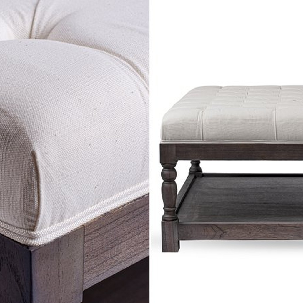 Оттоманка Coffee Table Ottoman linen and oak wood