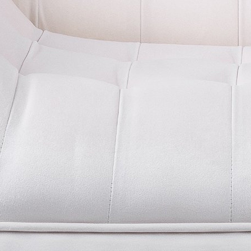 Кресло Danish Modern Armchair Tufted Accent белый велюр