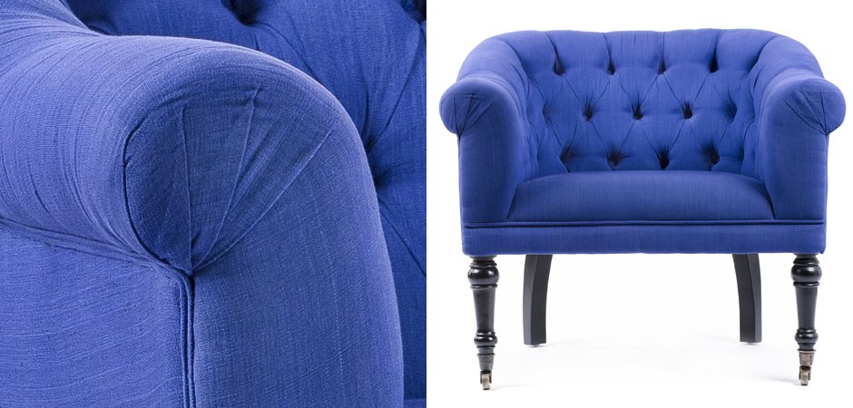Кресло Chair Bentley кресло синий лен