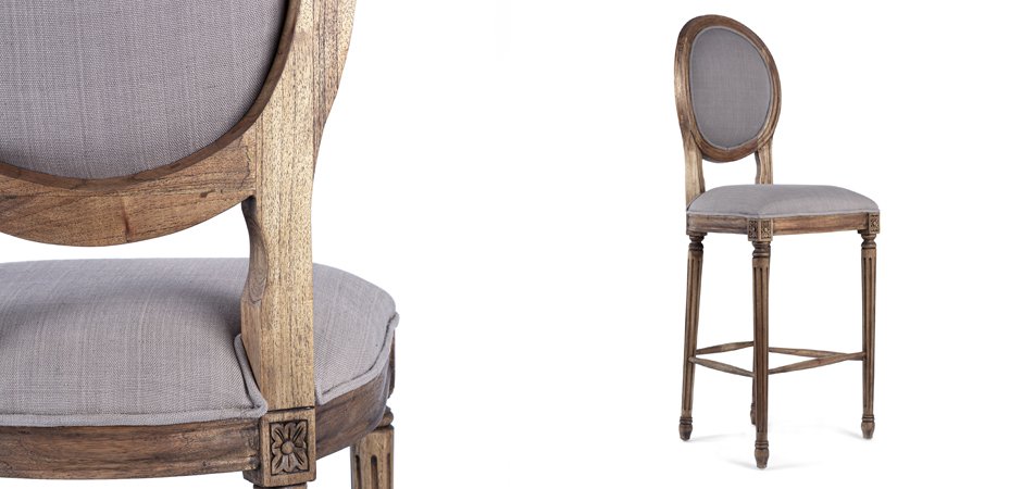 Барный стул REGENCY MEDALLION BARSTOOL Taupe Linen