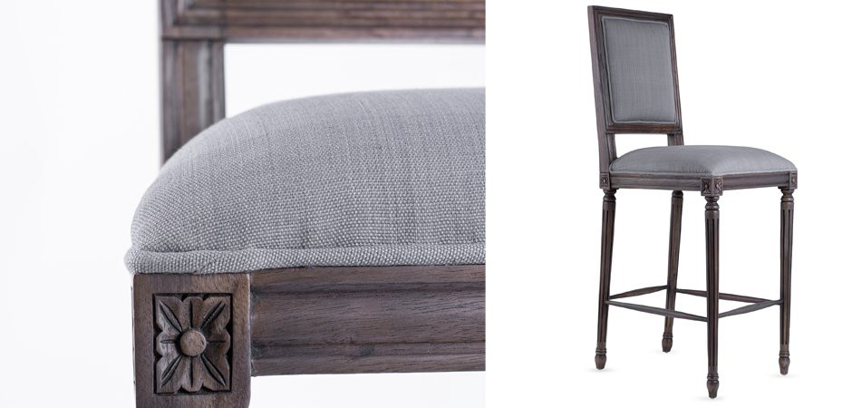 Барный стул JACOB bar stool Gray Linen