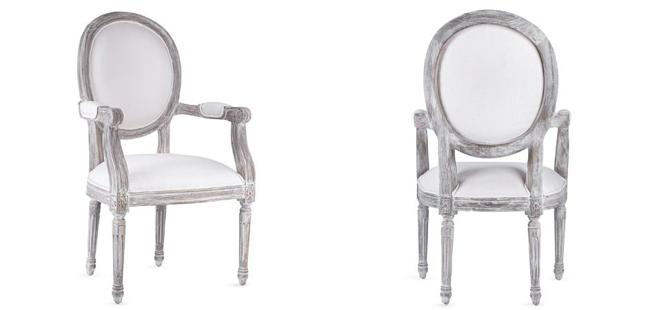 Стул REGENCY MEDALLION ARMCHAIR Avory Linen