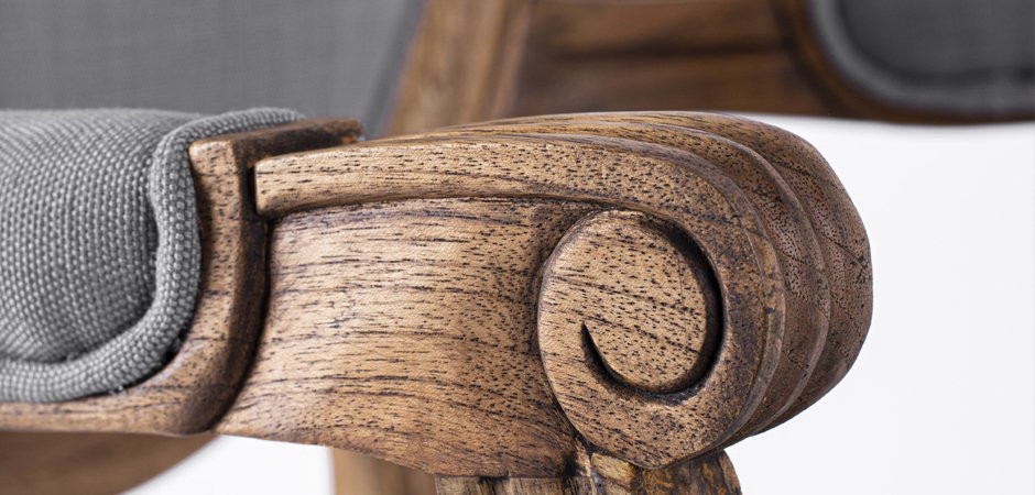 Стул REGENCY MEDALLION ARMCHAIR Gray Linen