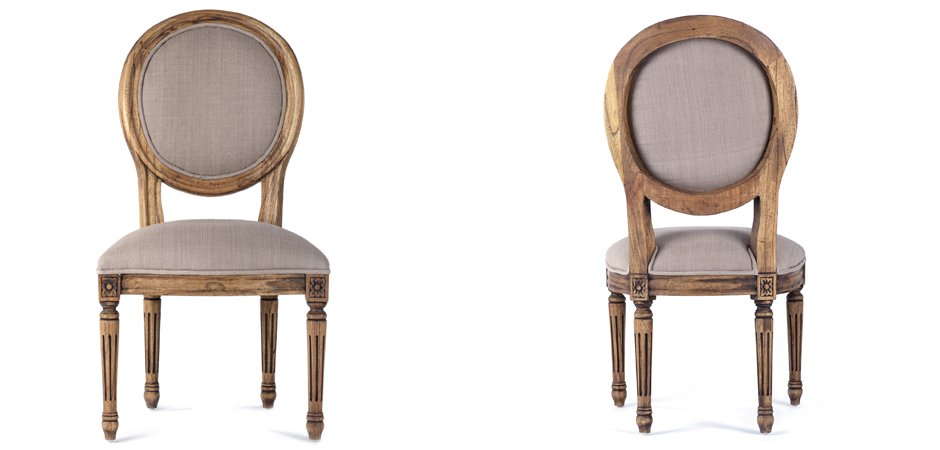 Стул REGENCY MEDALLION CHAIR Brown Linen
