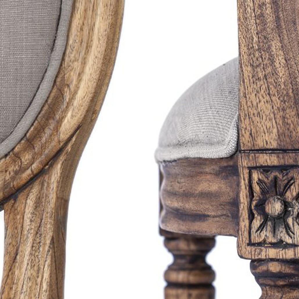Стул REGENCY MEDALLION CHAIR Brown Linen