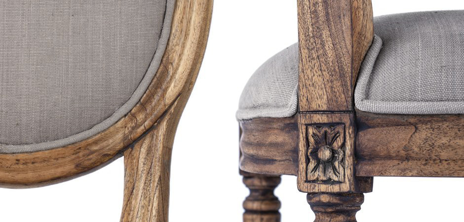 Стул REGENCY MEDALLION CHAIR Brown Linen