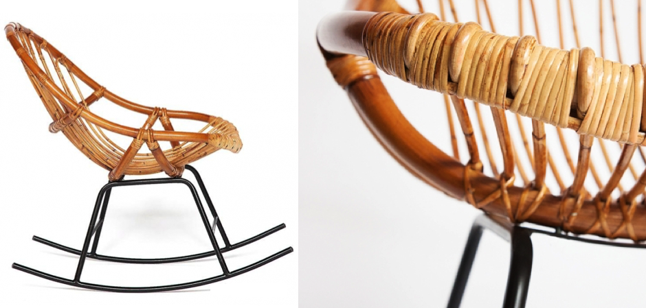 Стул качалка Bamboo brown