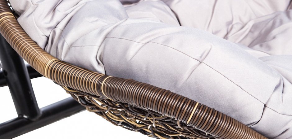 Подвесное уличное кресло Egg Half brown