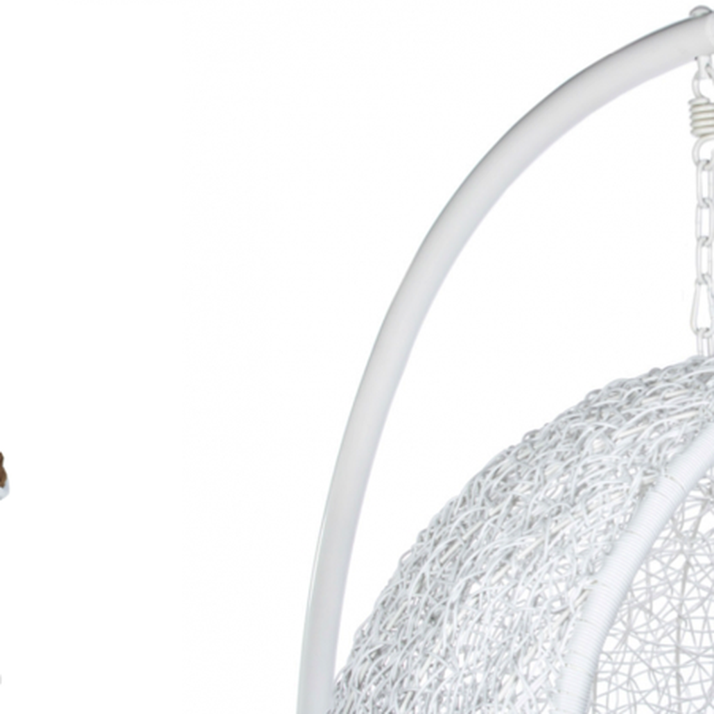 Подвесное уличное кресло Egg Cage white