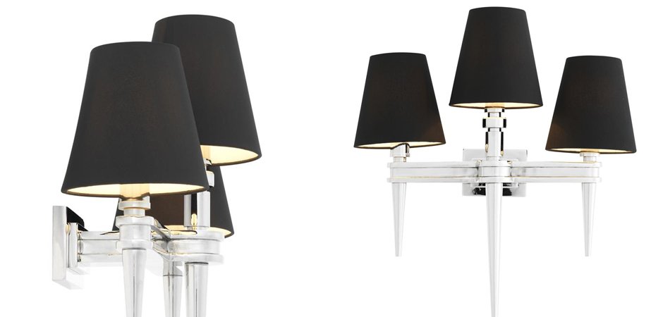 Бра Wall Lamp Waterloo Triple Nickel