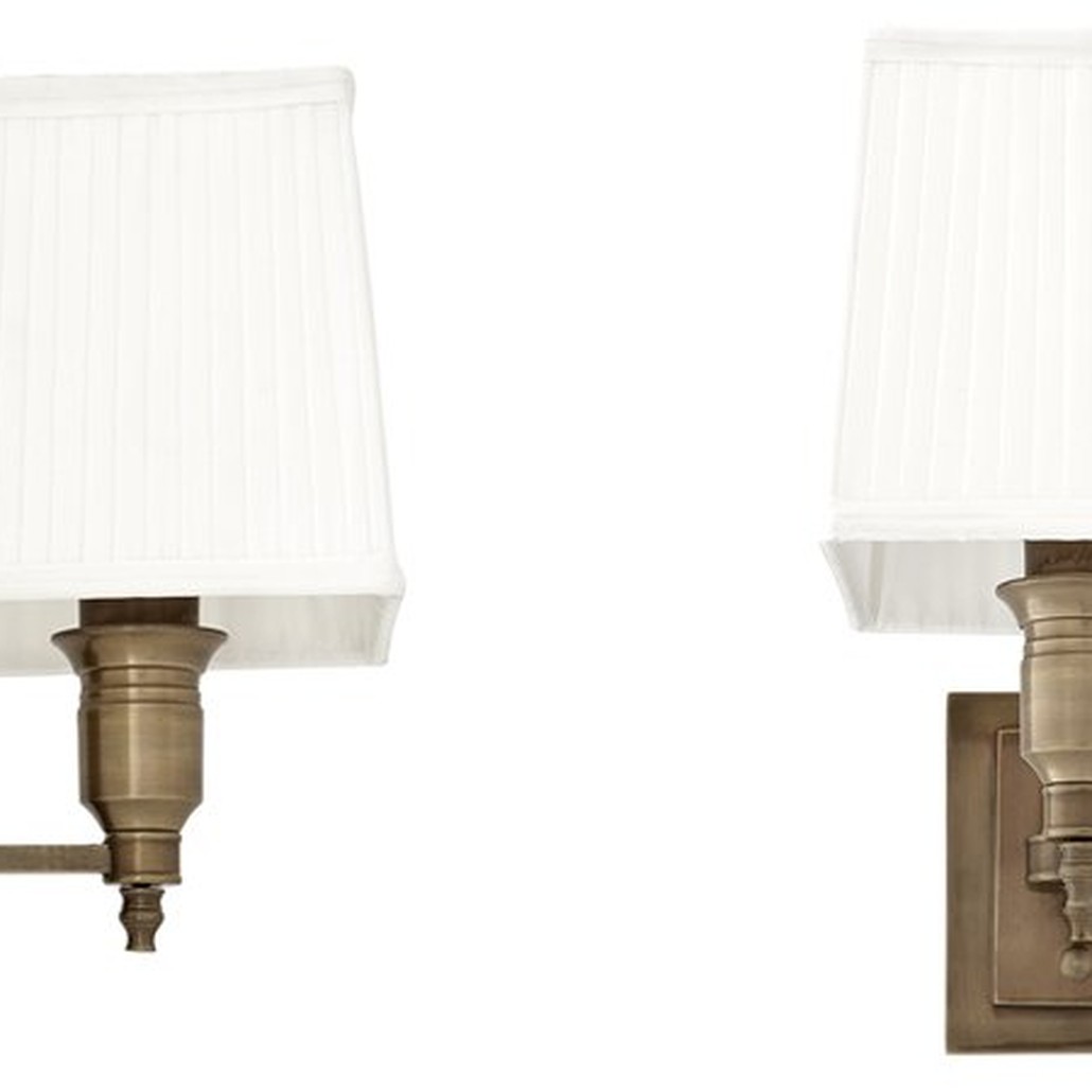 Бра Wall Lamp Lexington Single Brass+White