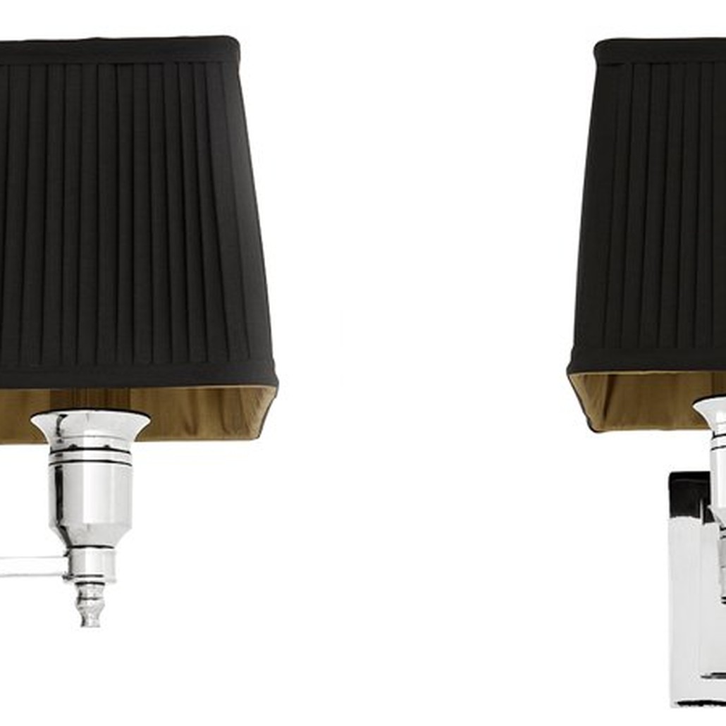 Бра Wall Lamp Lexington Single Nickel+Black