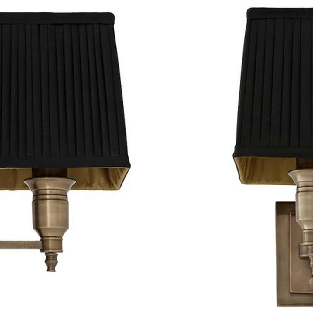 Бра Wall Lamp Lexington Single Brass+Black