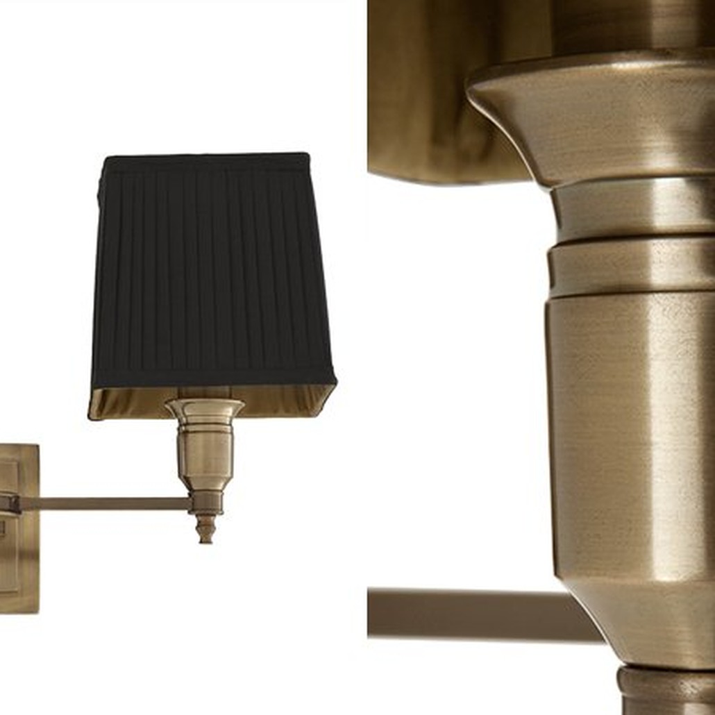 Бра Wall Lamp Lexington Double Brass+Black