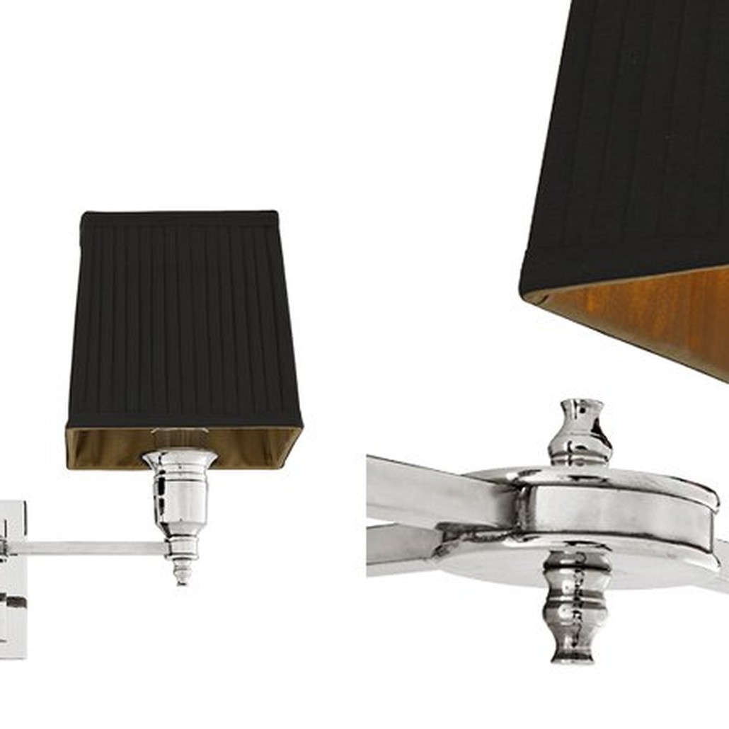 Бра Wall Lamp Lexington Double Nickel+Black