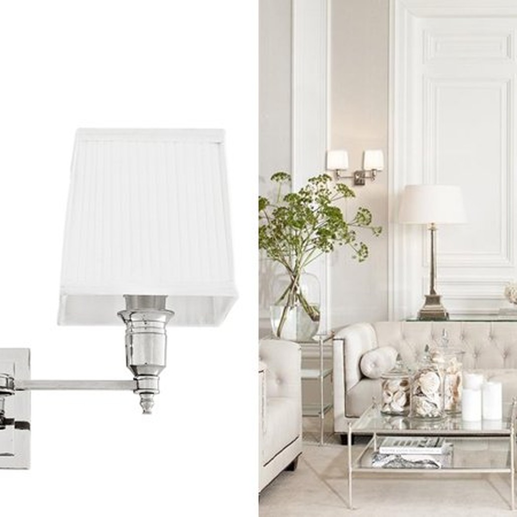 Бра Wall Lamp Lexington Double Nickel+White