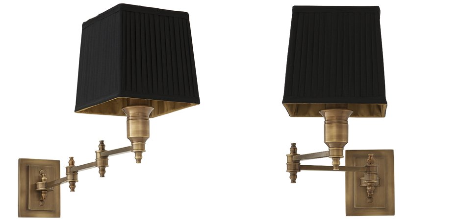 Бра Wall Lamp Lexington Swing Brass+Black