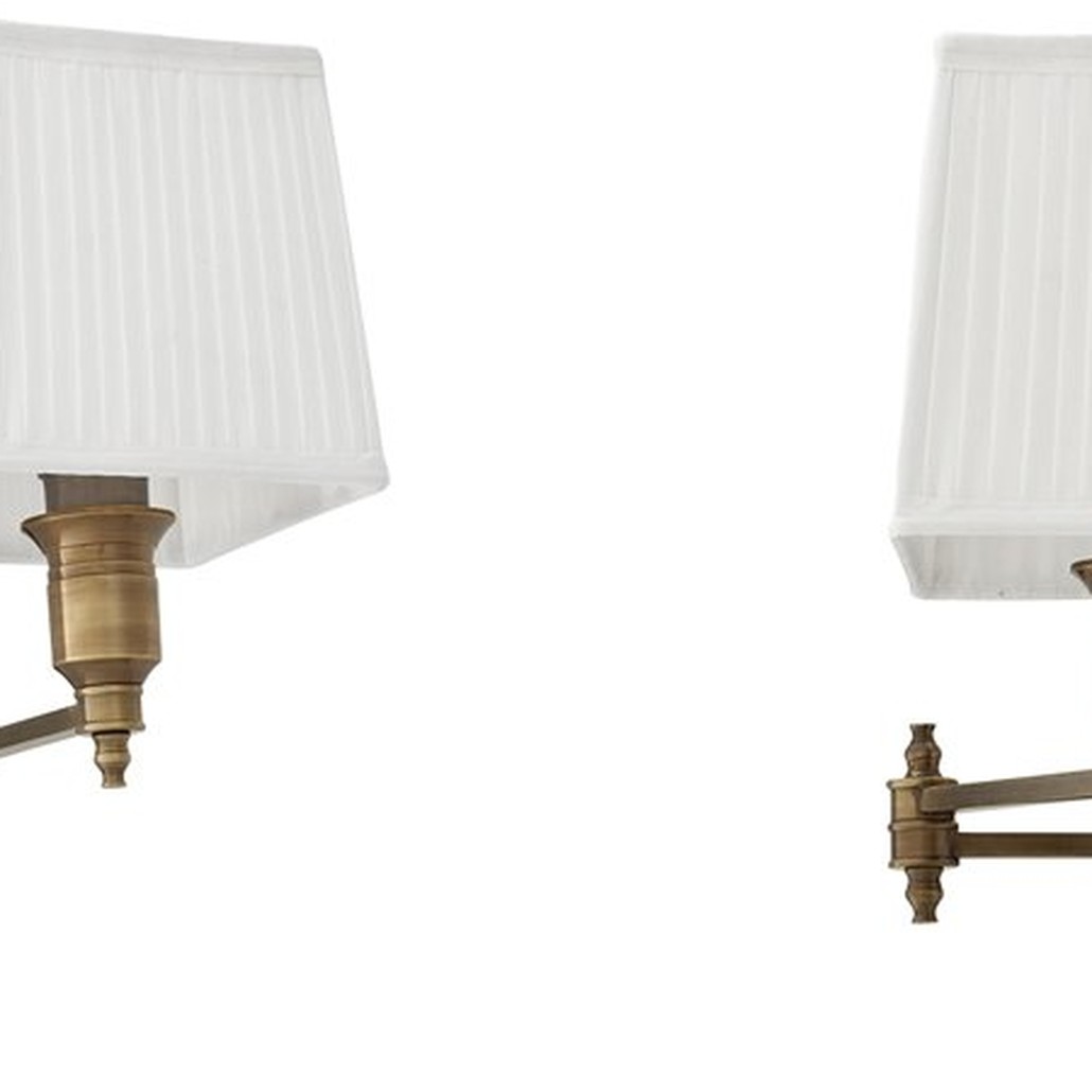Бра Wall Lamp Lexington Swing Brass+White