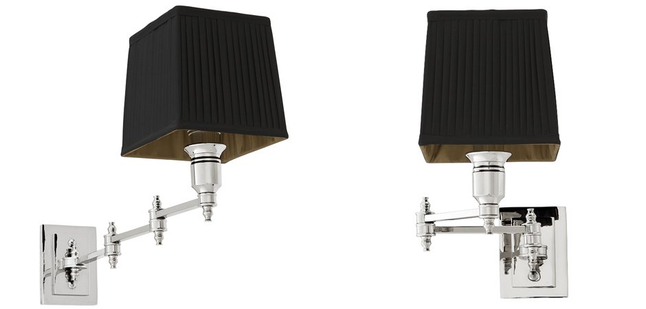 Бра Wall Lamp Lexington Swing Nickel+Black