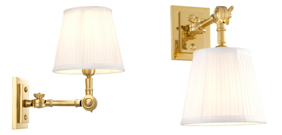 Бра Wall Lamp Wentworth Single Gold+White
