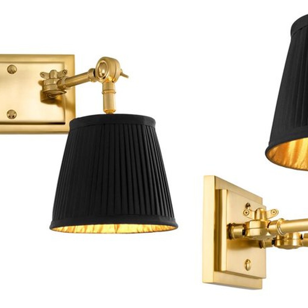 Бра Wall Lamp Wentworth Double Gold+Black