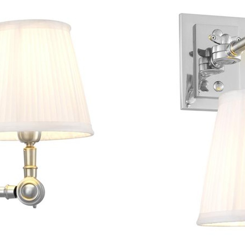 Бра Wall Lamp Wentworth Single Nickel+White