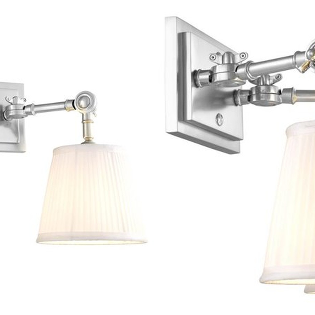 Бра Wall Lamp Wentworth Double Nickel+White