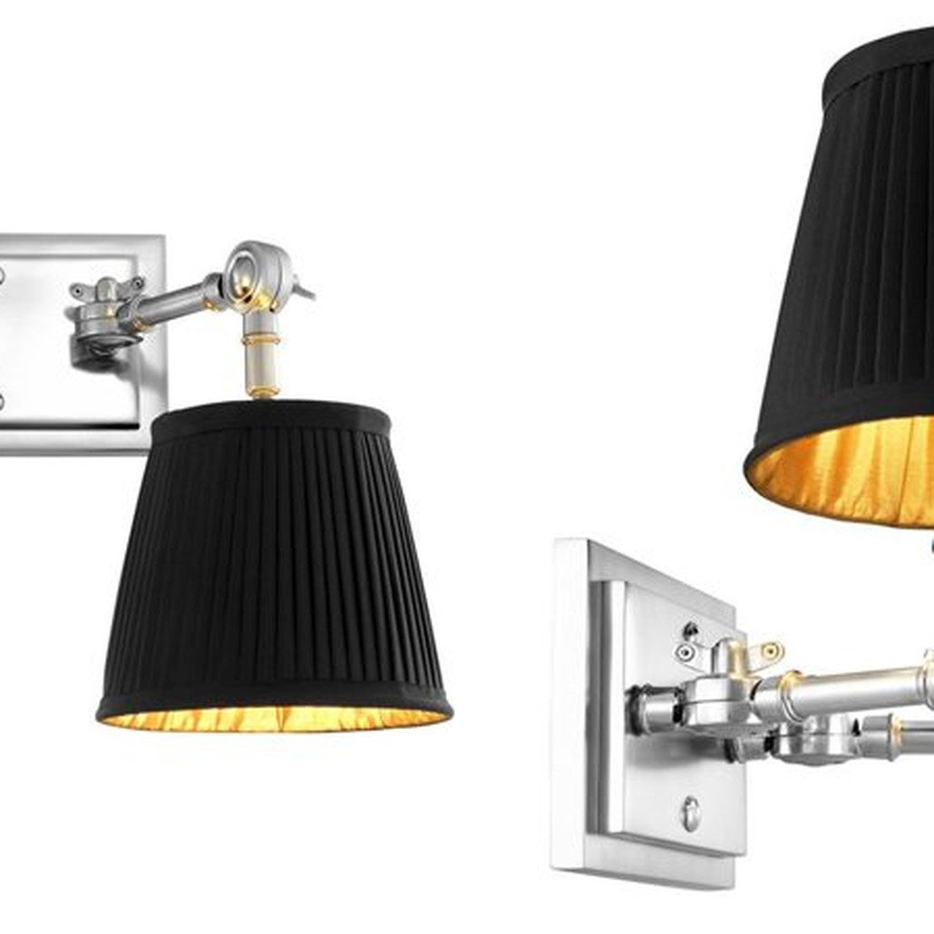 Бра Wall Lamp Wentworth Double Nickel+Black