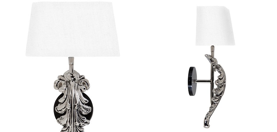 Бра Eichholtz Wall Lamp Beau Site Nickel+White