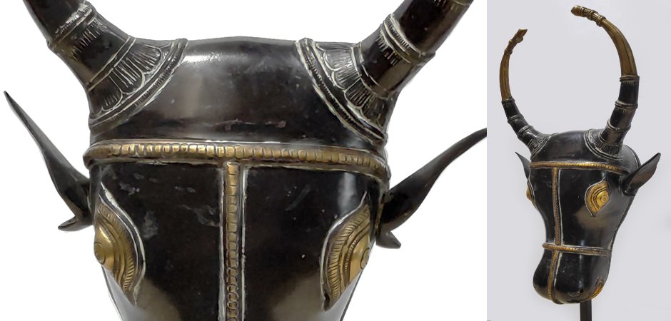 Тибетская ритуальная маска Цам Бык