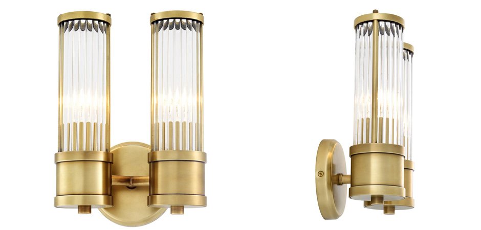 Бра Wall Lamp Claridges Dual Brass