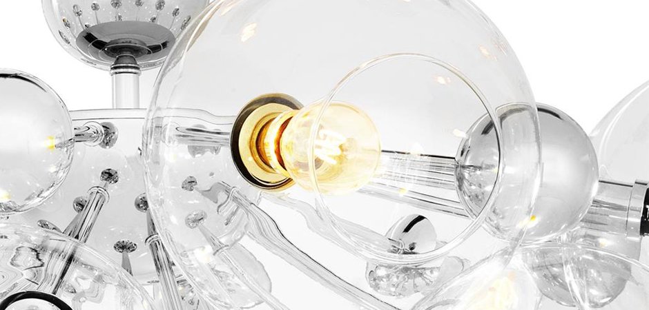 Потолочный светильник Eichholtz Ceiling Lamp Soleil Nickel