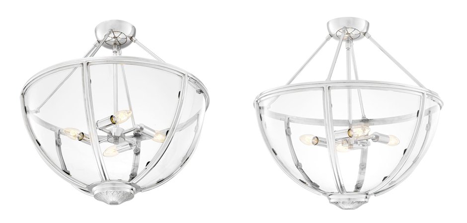 Потолочный светильник Eichholtz Ceiling Lamp Deveraux Nickel