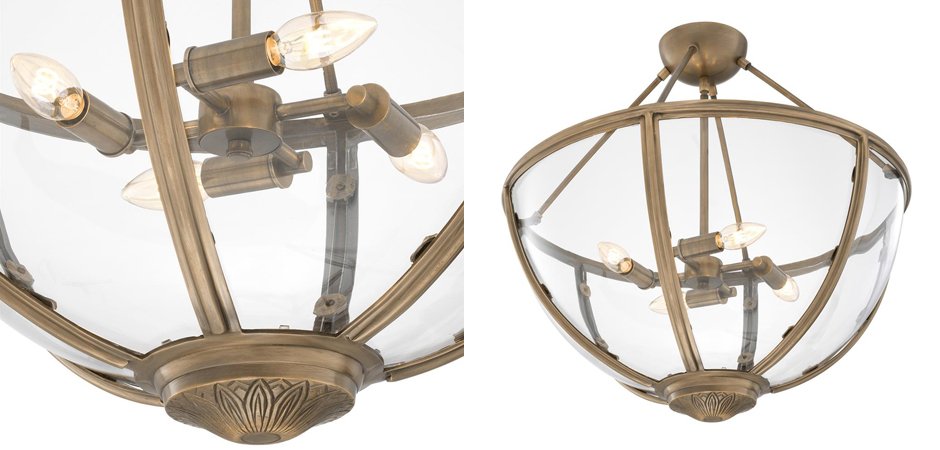 Потолочный светильник Eichholtz Ceiling Lamp Deveraux Antique brass