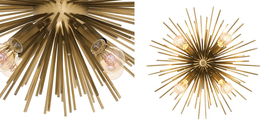 Потолочный светильник Ceiling Lamp Boivin Brass