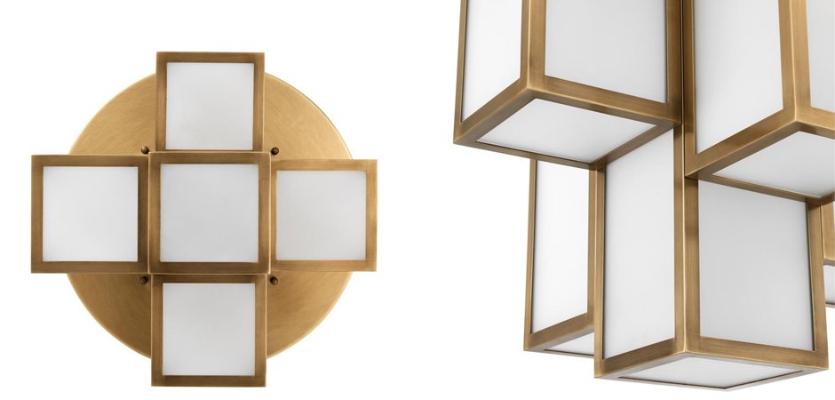 Потолочный светильник Eichholtz Ceiling Lamp Axel Antique brass