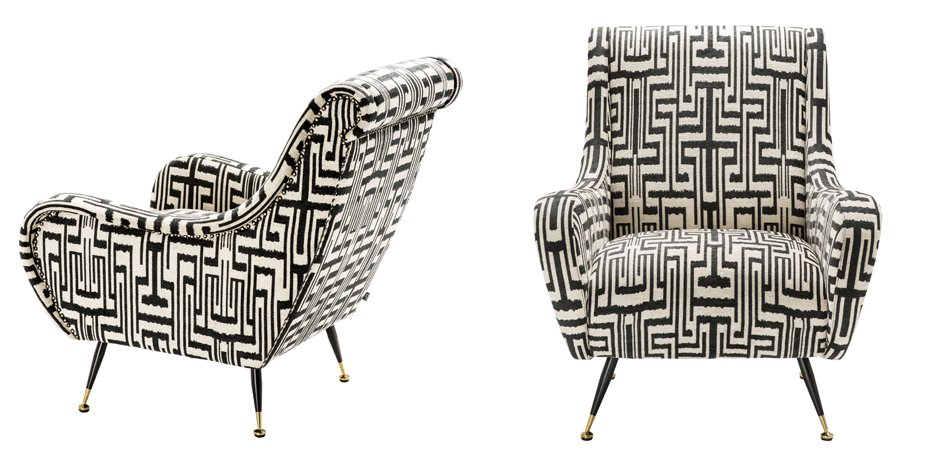 Кресло Eichholtz Chair Giardino Ozbek Black